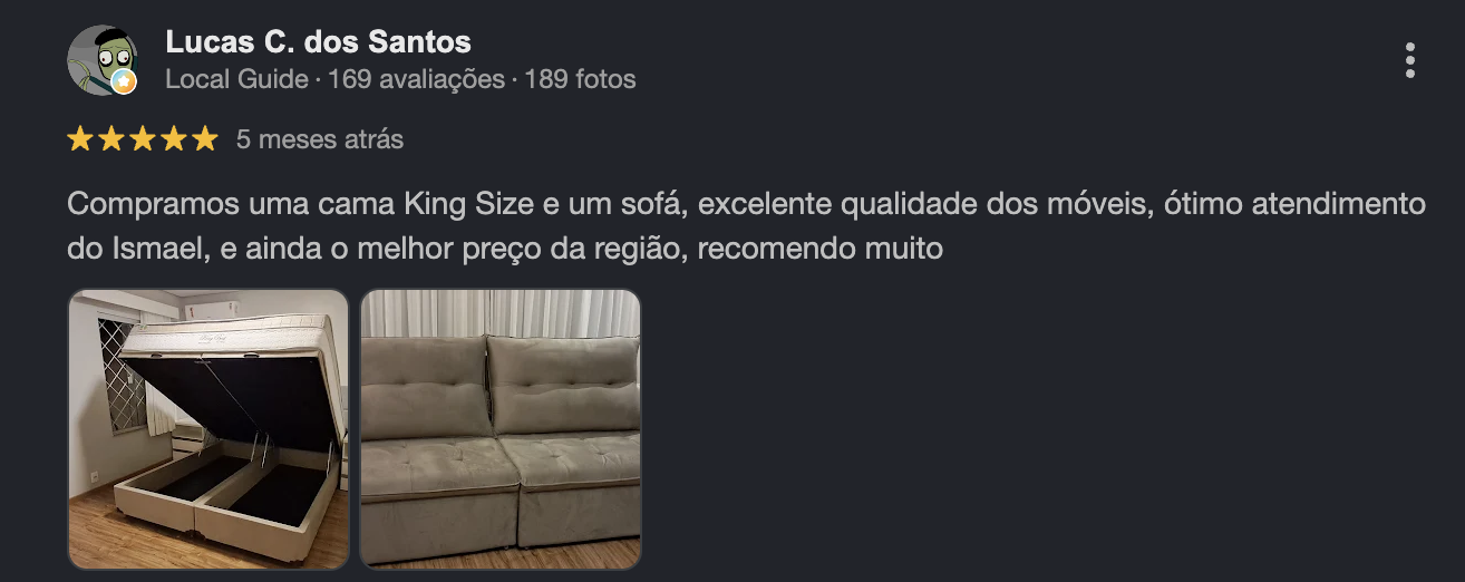 Avaliação de Lucas C. dos Santos