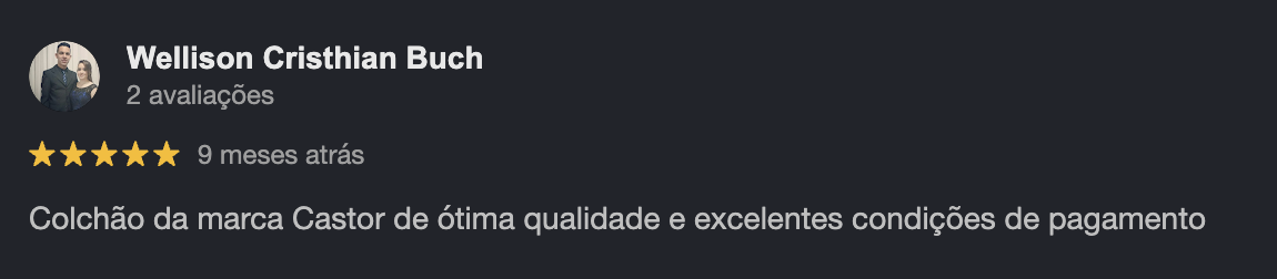 Avaliação de Wellison Cristhian Buch