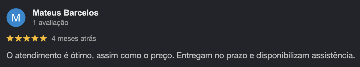 Avaliação de Mateus Barcelos
