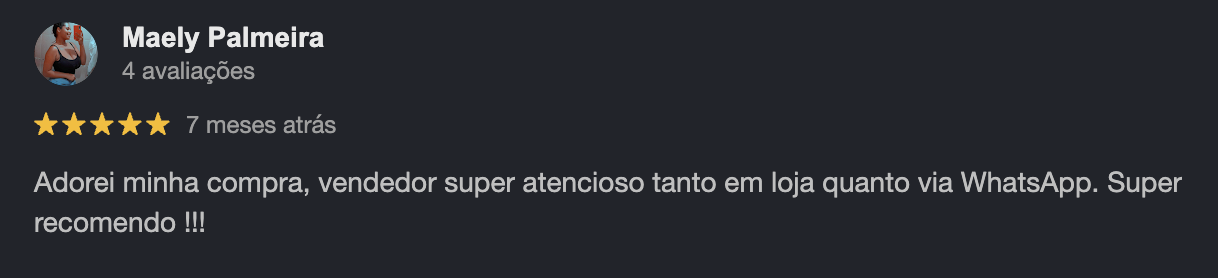 Avaliação de Maely Palmeira